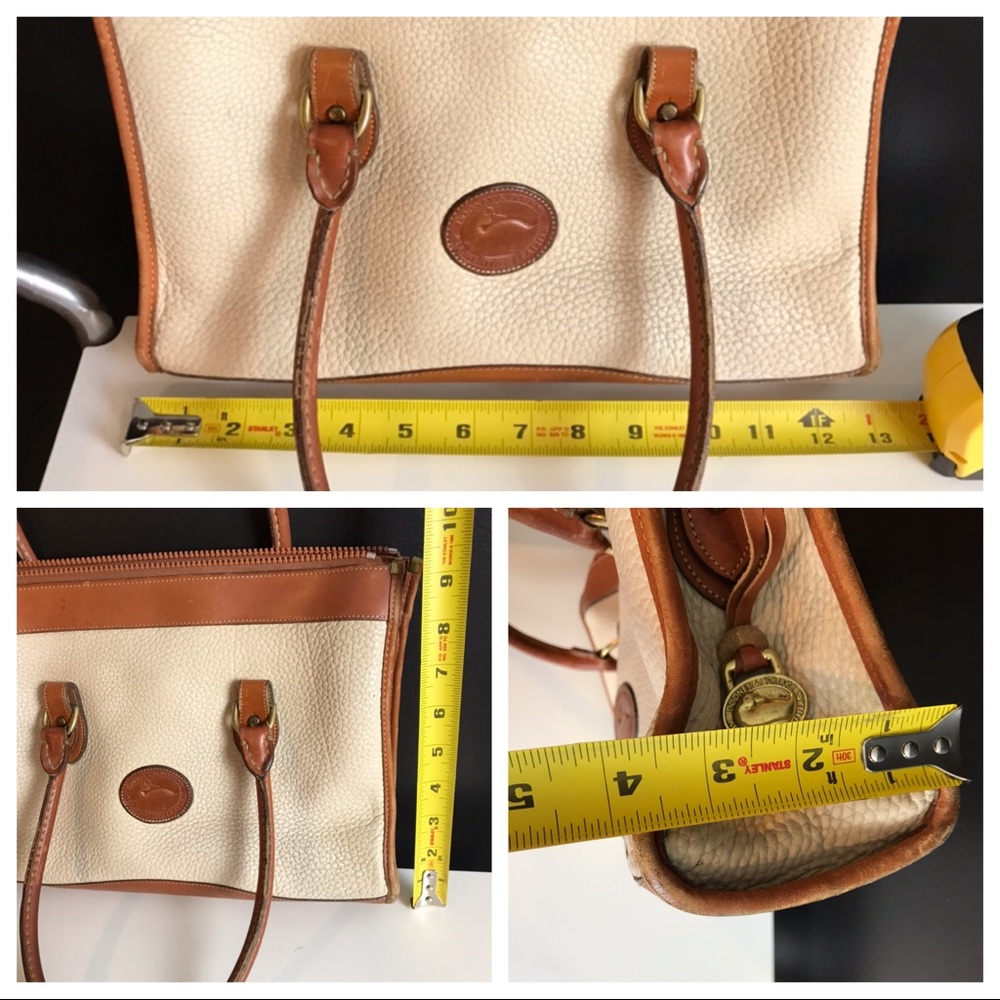 Vtg DOONEY & BOURKE Handbag Purse Ivory Cream Tan - Picture 14 of 14